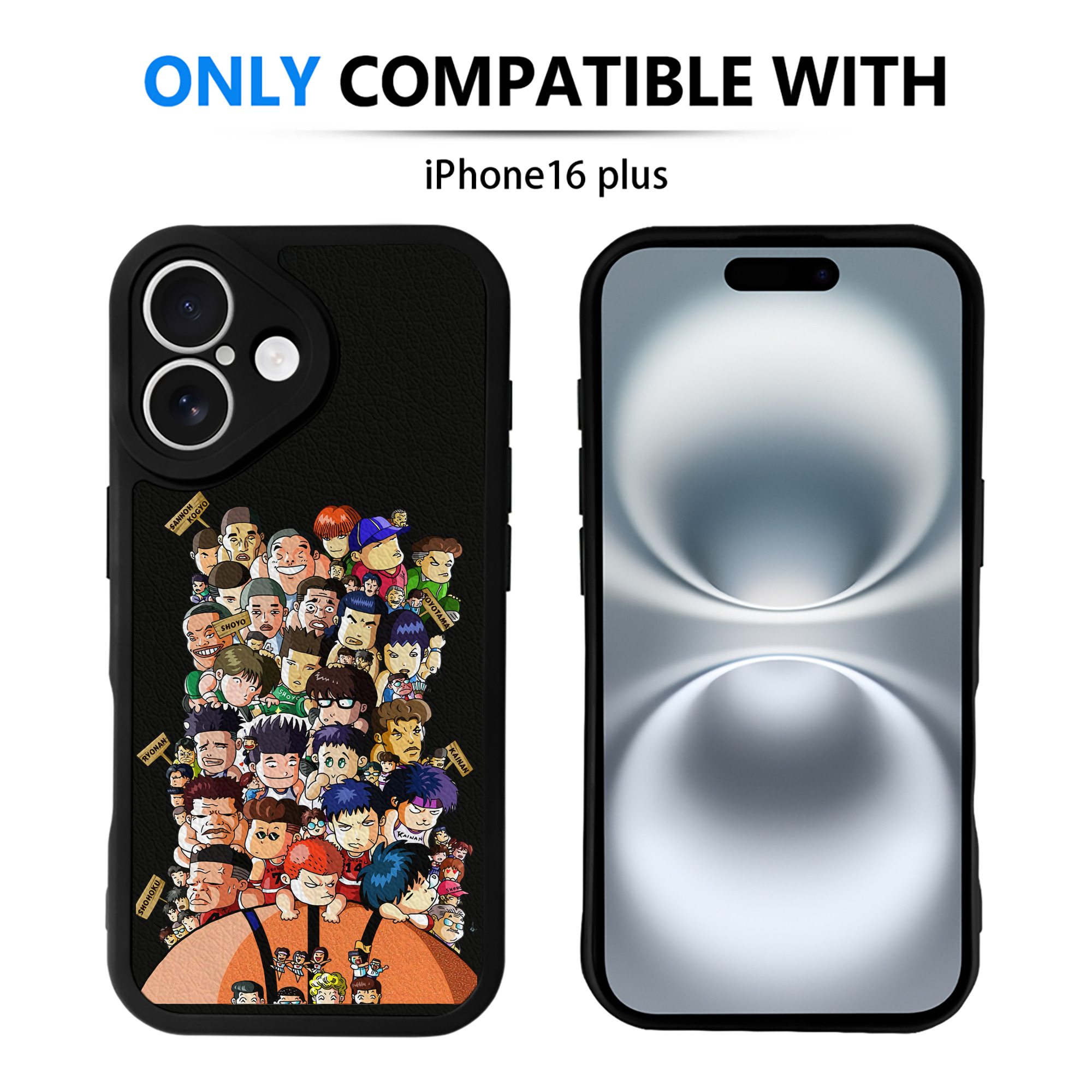 （画像用） SLAM DUNK／スラムダンク 【iPhone 16シリーズ対応】シリコンスマホケース（レザー調） 材質：シリコン